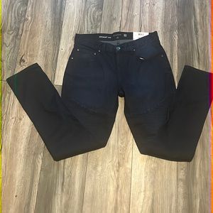 Dark blue biker jeans